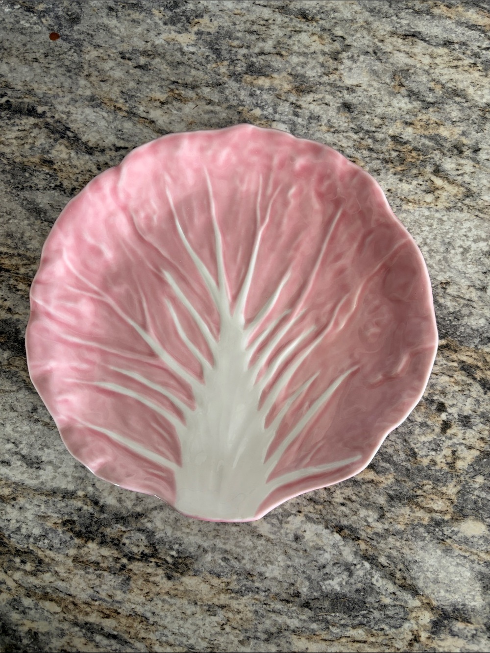 Threshold Pink and White Leaf-Shaped Dinner Plate
